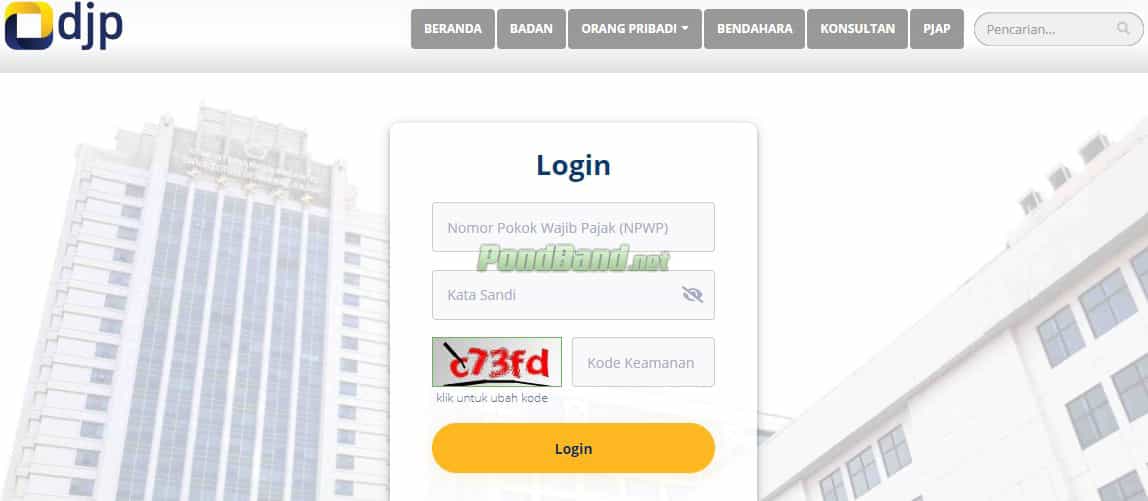 Lupa Password DJP Online