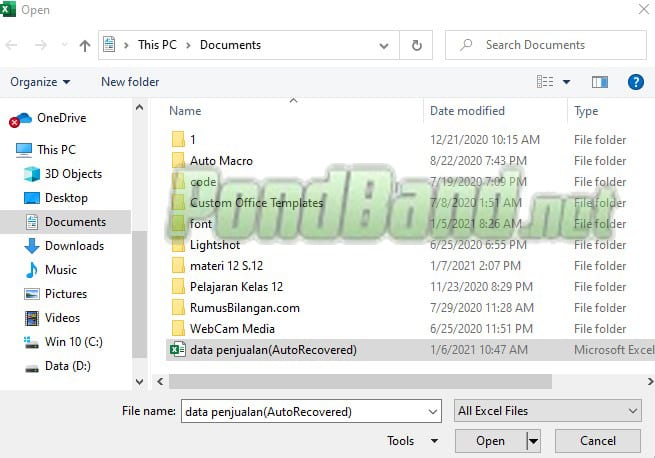 cara mengatasi excel cannot open the file format or file extension is not valid