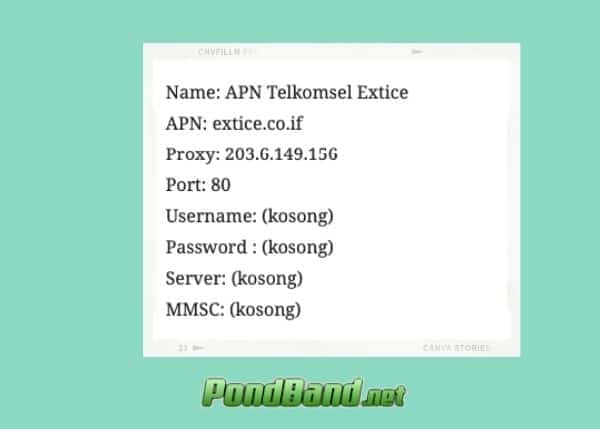 APN Telkomsel Extice