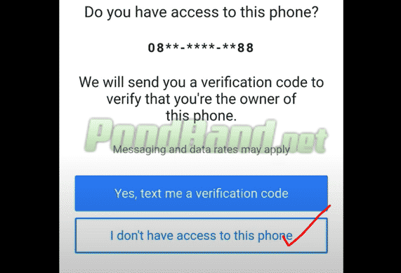Namun jika nomor sudah mati atau hangus maka Anda dapat memilih bagian tombol “Saya tidak mempunyai akses ke telepon”
