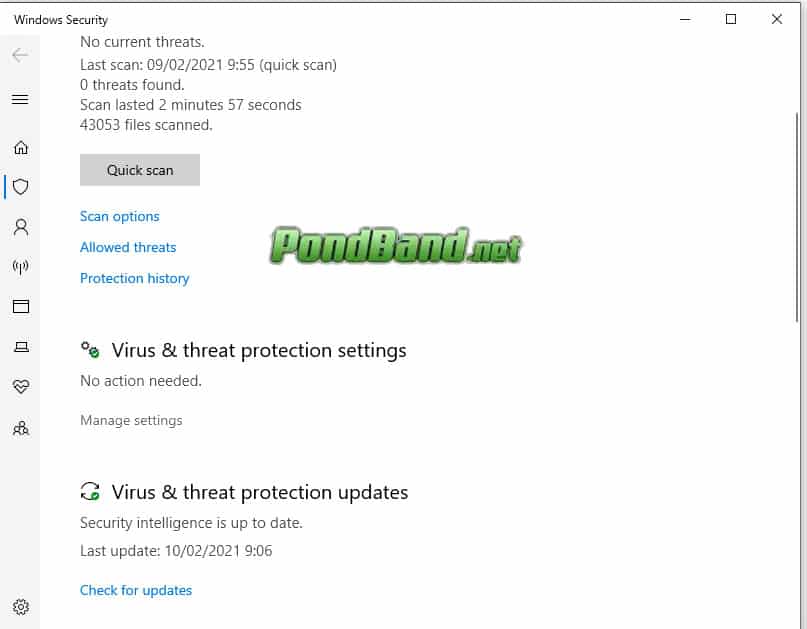 Manage Settings Pada Virus&Treat Protec